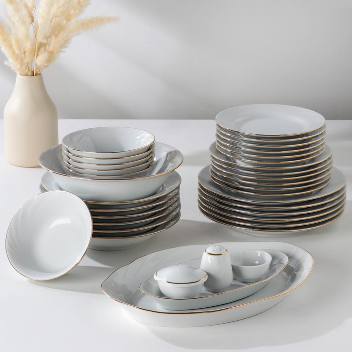 Сервиз столовый фарфоровый &laquo;Голубка&raquo;, 36 предметов, 4 вида тарелок