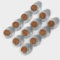 Набор баночек стеклянных для специй с пробковой крышкой Доляна &laquo;Парфе&raquo;, 120 мл, 7&times;7 см, 12 шт