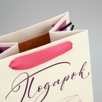 Пакет подарочный под бутылку, упаковка, &laquo;Бокал&raquo;, 36 х 13 х 10 см