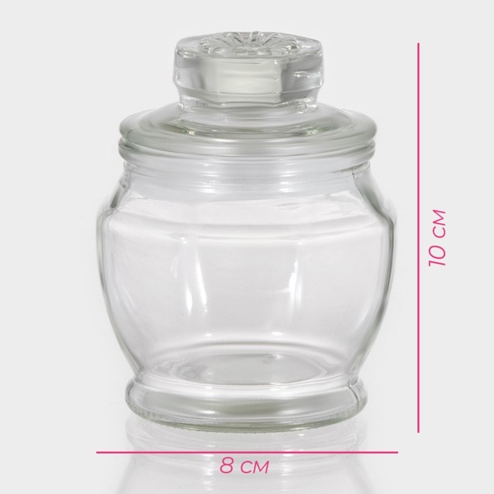 Баночка стеклянная для специй Доляна &laquo;Калипсо&raquo;, 200 мл, 10&times;8 см