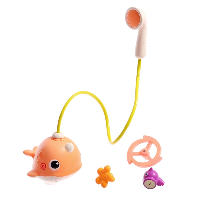 Фонтанчик для купания в ванной &laquo;Китёнок&raquo;, лейка, 3 сменных насадки