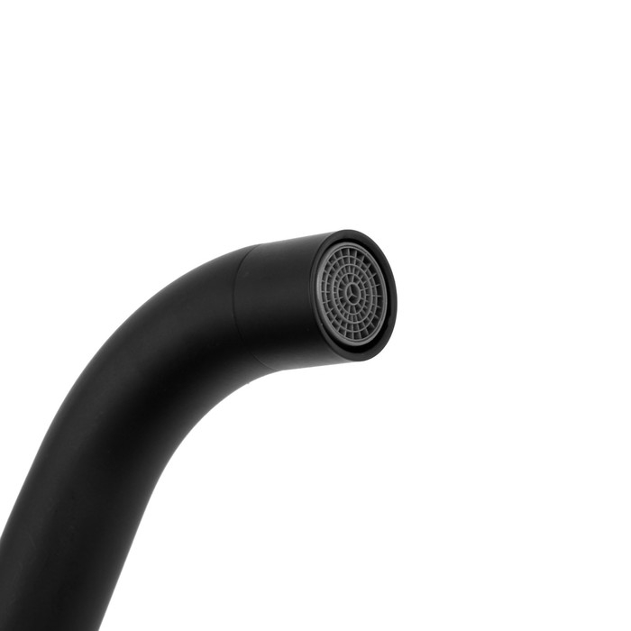 Смеситель для кухни ZEIN Z3702, однорычажный, поворотный излив высотой 20 см, черный