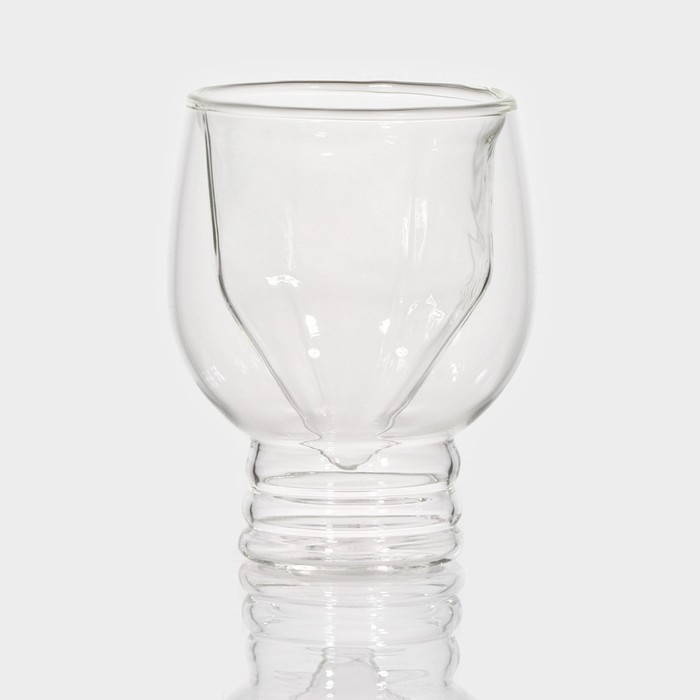 Набор стеклянных стопок - шотов с двойными стенками &laquo;Алмаз&raquo;, 100 мл, 6 шт