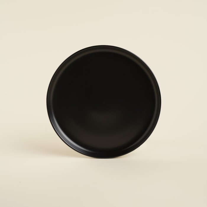 Набор тарелок фарфоровых SL Home &laquo;Дарк&raquo;, d=20,3 см, цвет чёрный