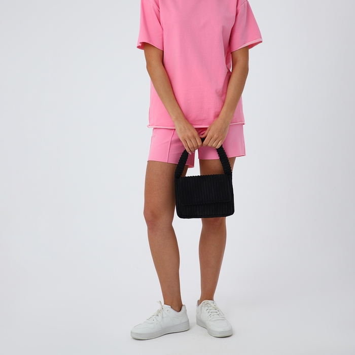 Сумка молодёжная на магните, цвет чёрный