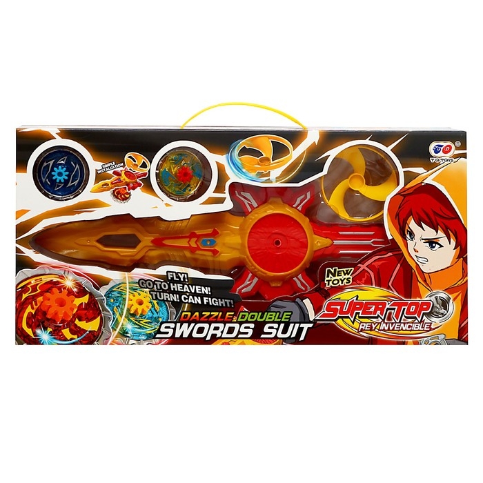 Набор волчков &laquo;Супер меч&raquo;, двойной запуск, с вертушкой