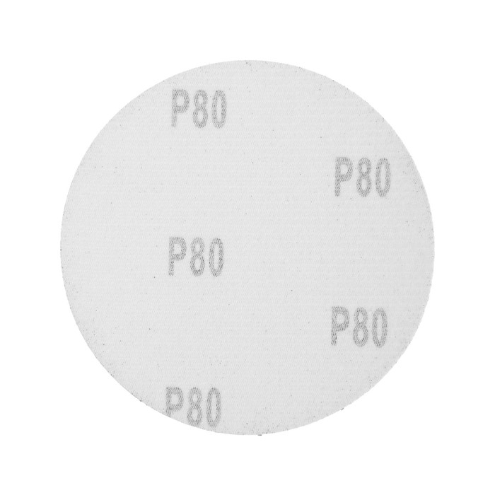 Круг абразивный шлифовальный под "липучку" ТУНДРА, 125 мм, Р80, 100 шт.