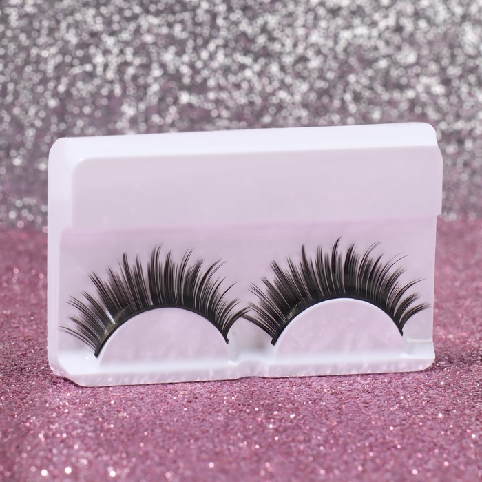 Ресницы накладные &laquo;Пышные лучики&raquo;, 15 мм, без клея, цвет чёрный