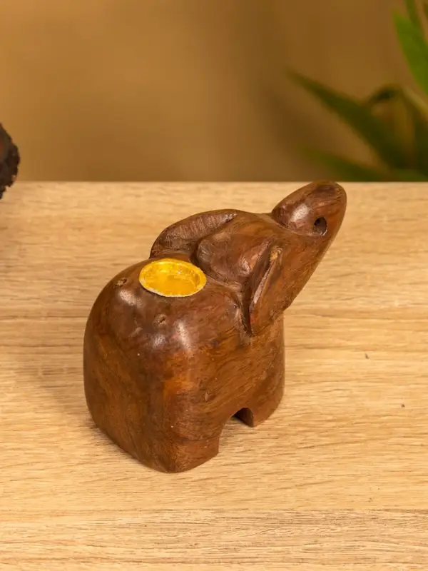 Подставка под благовония "Слоник" 6,5х10х4,5 см, дерево шишам