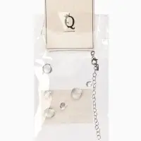 Браслет на леске "Капля росы", цвет былй в серебре