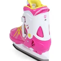 Коньки раздвижные BlackAqua, р. 35-38, для фитнеса, с роликовой платформой, цвет фуксия