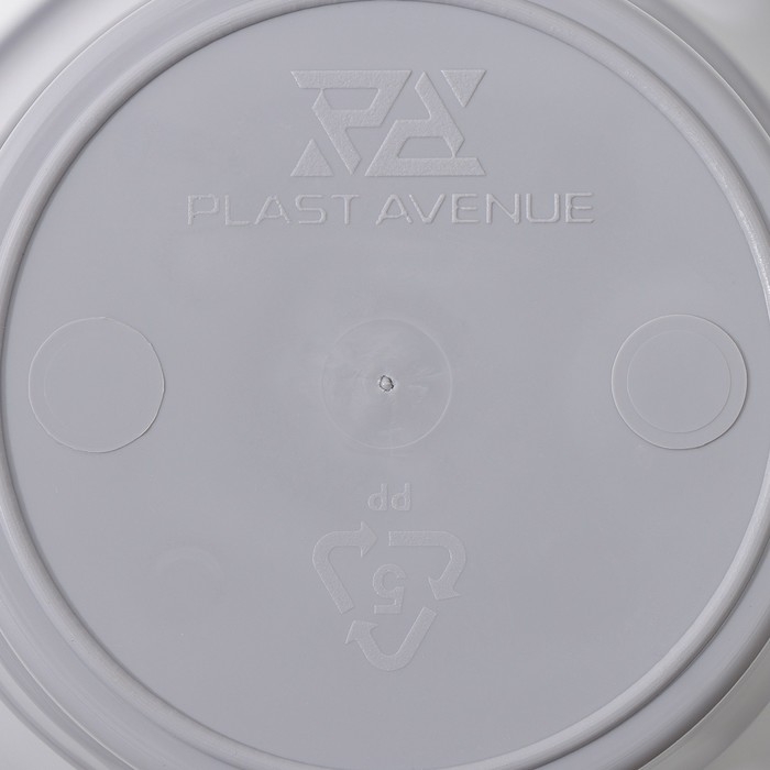 Кашпо для цветов со вставкой &laquo;Лагуна&raquo;, 600 мл, d=13 см, h=9 см, цвет серый