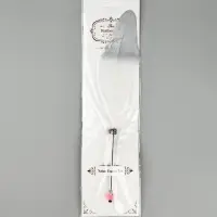 Перо белое с серебром (наконечник ручка), дл.25 см