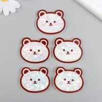 Шейкер для творчества акрил "Мишка" с глиттером 0,4х4,6х4 см