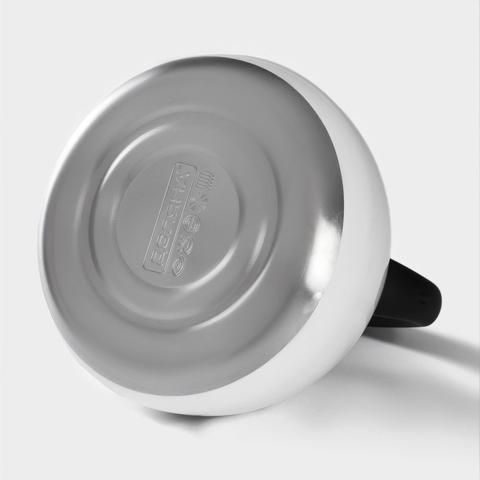 Чайник со свистком из нержавеющей стали Доляна &laquo;Сердце&raquo;, 3 л, с индикатором нагрева