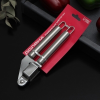 Пресс для чеснока Доляна &laquo;Металлик&raquo;, 19,5 см, цвет серебряный