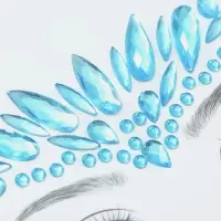 Стразы для лица &laquo;Голубая дымка&raquo;, голубые