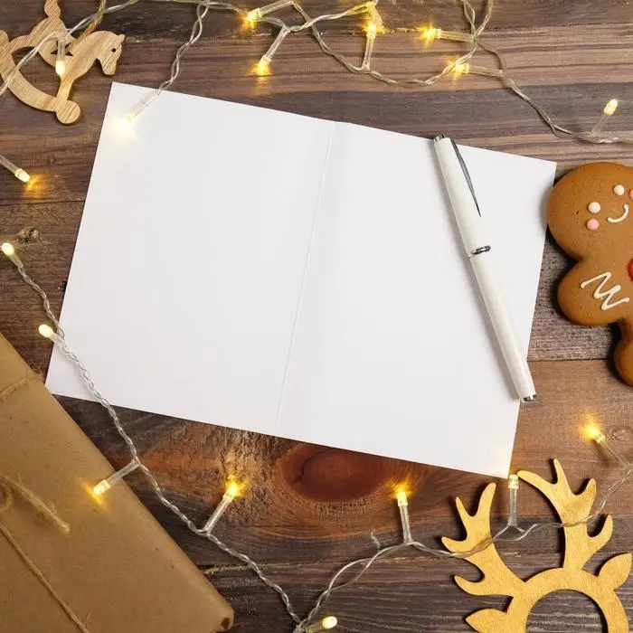 Открытка с новым годом на акварельном картоне &laquo;Елочка&raquo;, тиснение, 11,8 х 16,4 см