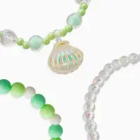 Браслет детский &laquo;Выбражулька&raquo;, 3 шт. набор, жемчужина желаний, зеленый