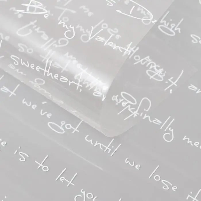 Пленка для декора и флористики, глянцевая, белая, однотонная, &laquo;Письмо&raquo;, двусторонняя, лист 1 шт., 58&times;58 см