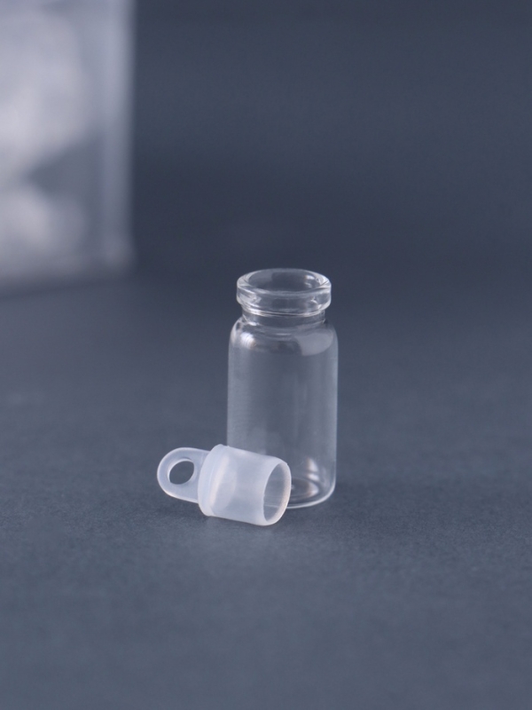 Декор для творчества стекло "Баночка с пробкой с петелькой", 1,5мл набор100шт 2,2х1,1х1,1см