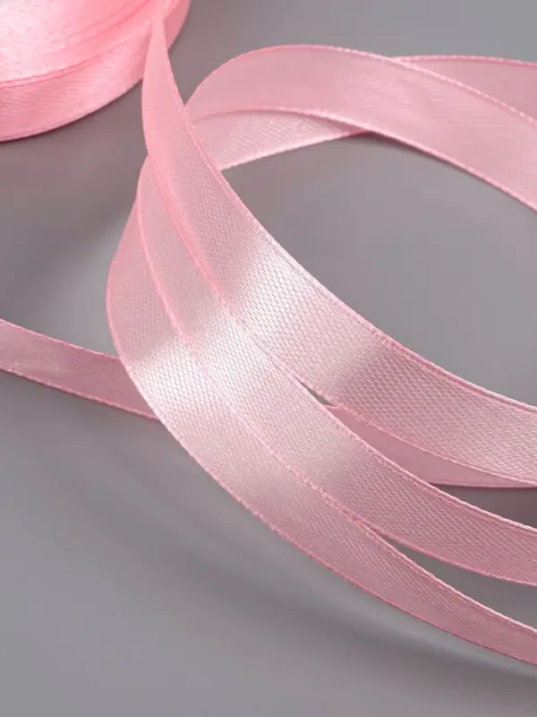Лента атласная, 12 мм, 23&plusmn;1 м, розовая №04