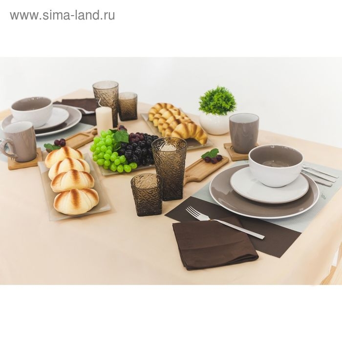 Кружка Доляна &laquo;Дымка&raquo;, 360 мл, керамика, цвет коричневый