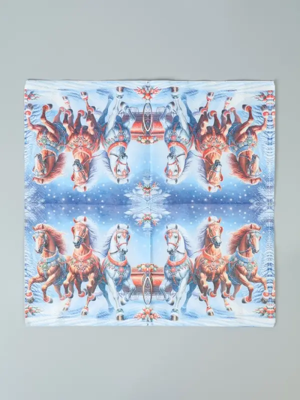 Салфетки бумажные трёхслойные &laquo;Зимняя тройка&raquo;, 33х33, 20 шт