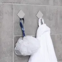 Крючки самоклеящиеся SAVANNA &laquo;Ромб&raquo;, 2 шт., металл, 4.5&times;4.8&times;2 см, хромированные