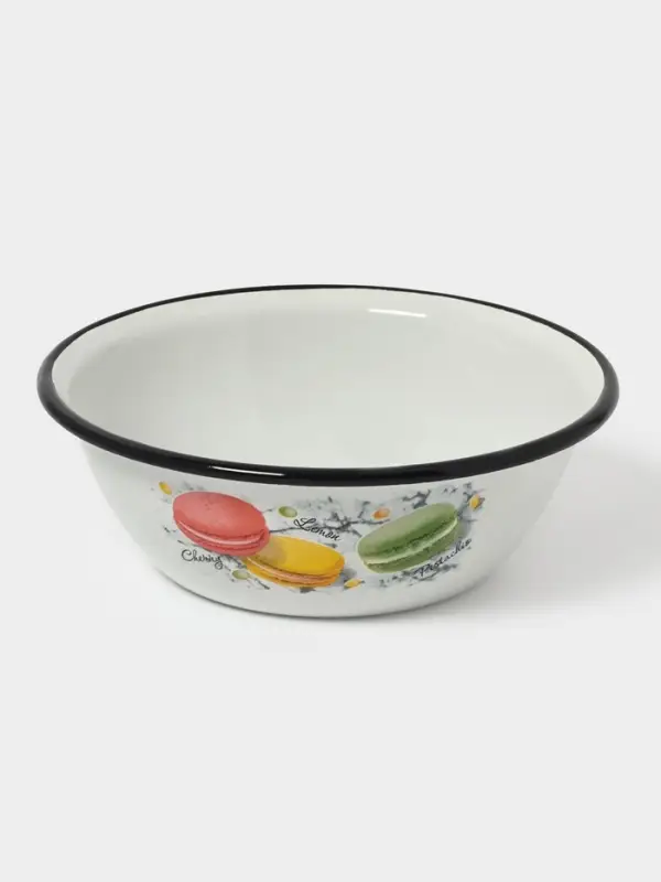 Миска 0.8л (белая)Цветное печенье