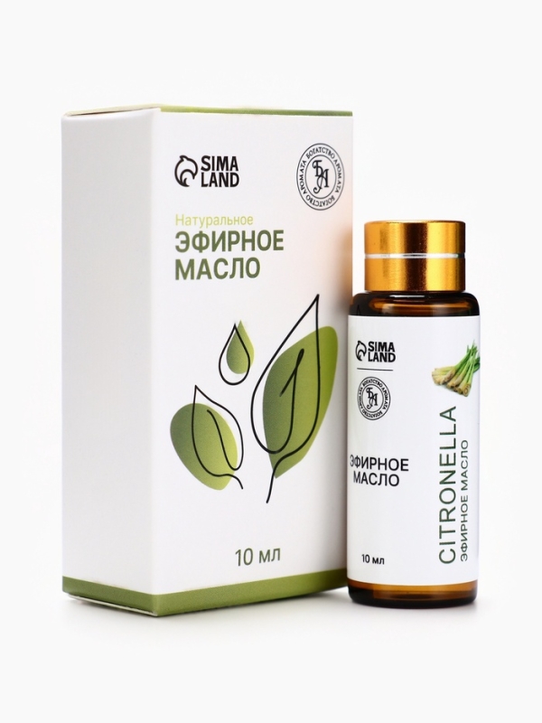 Эфирное масло "Цитронелла", 10 мл, с пипеткой