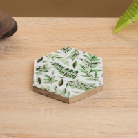 Подставка под горячее (набор 4 шт) "Оливковая ветвь" дерево манго 15х13х5 см