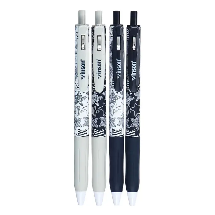 Ручка шариковая автоматическая 0.7 мм, Vinson, синяя масляная, резиновый держатель