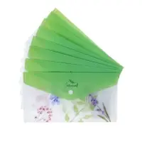 Папка-конверт C6 Hatber "NATURAL BLUE FLOWERS", на кнопке, пластик 180мкм, текстур с печат