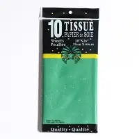 Бумага упаковочная тишью, &laquo;Конфетти&raquo;, тёмно - зелёный, 50&times;66 см