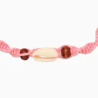 Браслет на ногу (анклет) "Пляжный" длина 18 см, цв. розовый