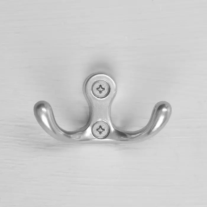 Крючок-вешалка ТУНДРА, №15, цвет хром, 1 шт.