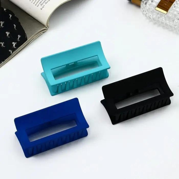 Крабик для волос &laquo;Леона&raquo;, прямой классика матовый, 8.5 см, МИКС