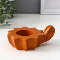 Подсвечник &laquo;Кактус&raquo;, 5.5&times;12.5&times;10 см, красная глина