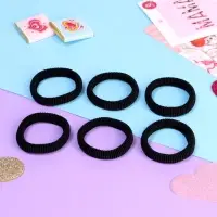 Резинки для волос &laquo;Авокадо лав&raquo;, набор 6 шт., бантик сердце, 4 см, чёрные