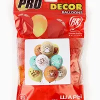 Шар латексный 12" "СДР! Милые животные", 5 дизайнов, набор 25 шт. МИКС