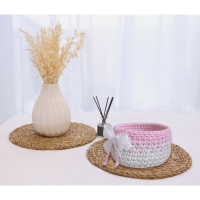 Трикотажная пряжа вторичная 90% хлопок,10% п/э, 100м/450&plusmn;50 гр (коралл) МИКС