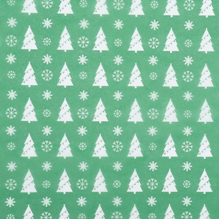 Бумага упаковочная новогодняя тишью &laquo;Лес&raquo;,50&times;66 см
