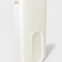 Плетёная корзина для белья с крышкой "Лён" 60л 43&times;20&times;80см, цвет белый