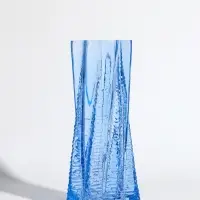Ваза стекло настольная "Флоранс" 25х11х9 см, голубой