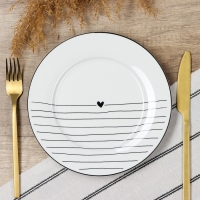 Тарелка керамическая &laquo;С любовью&raquo;, 20 см, цвет белый