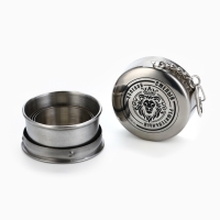 Фляжка со складной стопкой в чехле &laquo;Лев&raquo;, 240 мл, 75 мл