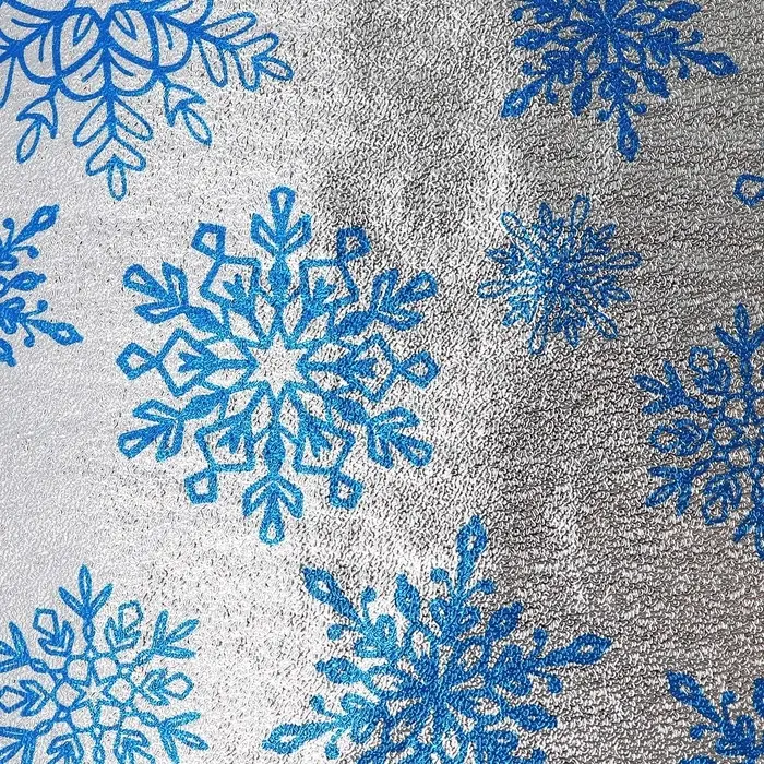 Плёнка упаковочная на Новый год фольгированная &laquo;Снежинки&raquo;, 70 х 50 см