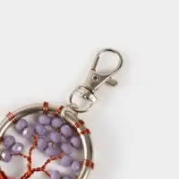 Брелок ловец снов "Древо жизни" 19 см, цв. фиолетовый