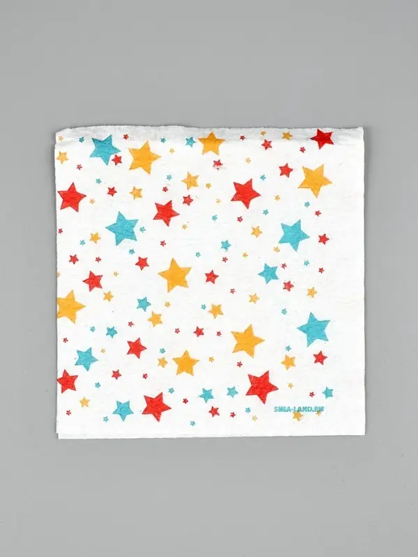 Салфетки бумажные однослойные &laquo;Звезды&raquo;, 24&times;24 см, 50 шт.
